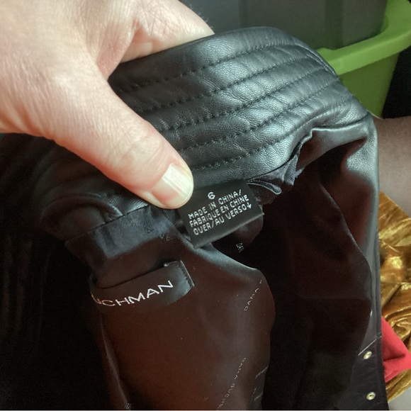 Dana Buchman Leather Gold Square Button Jacket - Picture 6 of 16